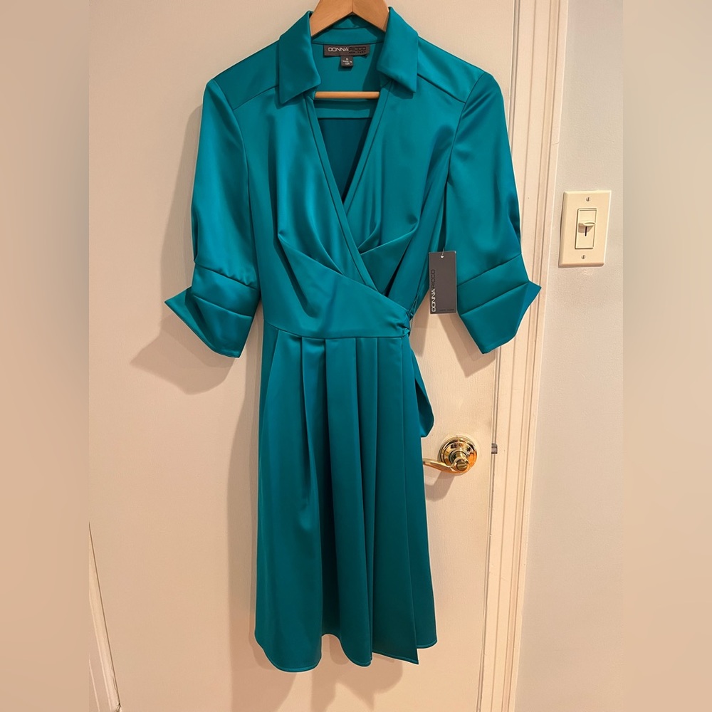 NWT Donna Ricco blue dress size 6